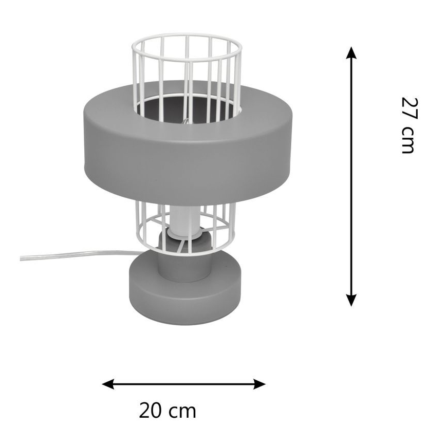 Lampă de masă VOLTA 1xE14/15W/230V gri