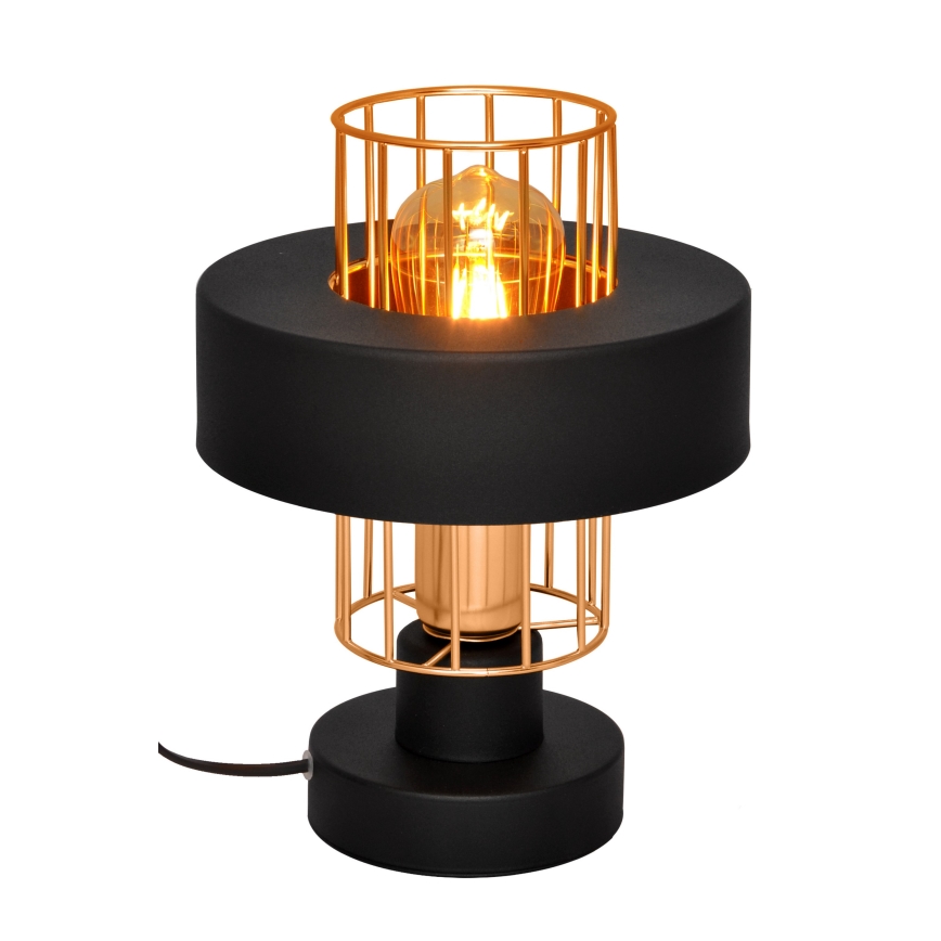 Lampă de masă VOLTA 1xE27/15W/230V neagră/aurie