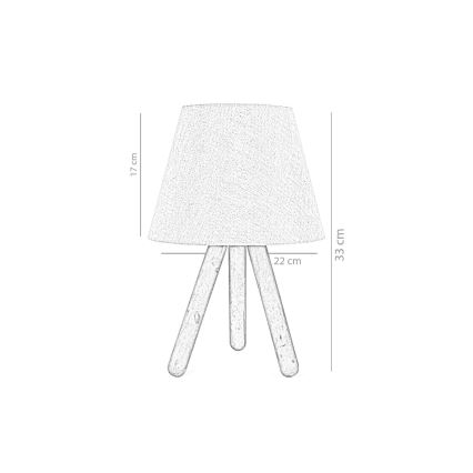 Lampă de masă WOOD 1xE27/60W/230V bej