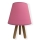 Lampă de masă WOOD 1xE27/60W/230V roz