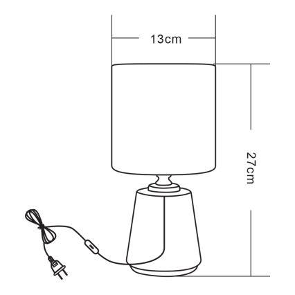 Lampă de masă Zuma Line 1xE14/40W/230V alb/auriu/decor marmorat