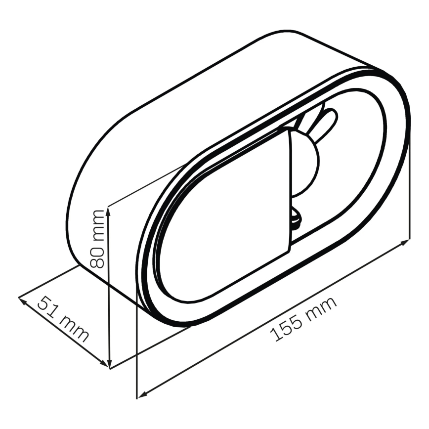 Lampă de noapte LED reglabilă cu ceas deșteptător BUNNY LED/1,2W/5V 3000K