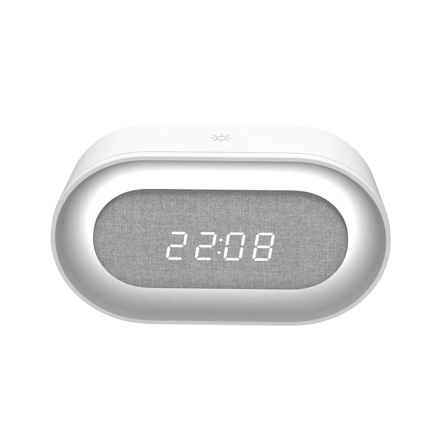 Lampă de noapte LED reglabilă cu ceas deșteptător KAJA LED/1,3W/5V 3000K