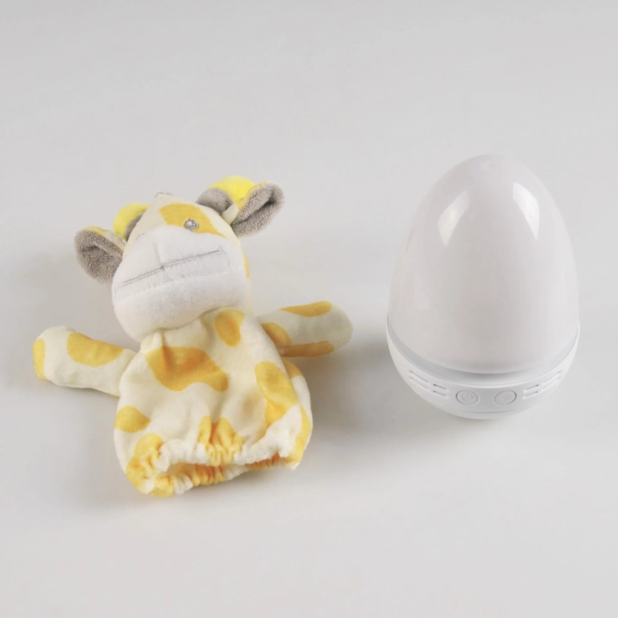 Lampă de veghe LED RGB pentru copii cu melodie, 3xAAA/5V, model girafă