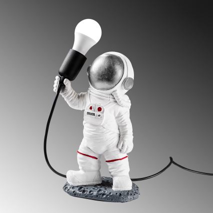 Lampă de noptieră pentru copii ASTRONAUT 1xE27/40W/230V argintie/albă