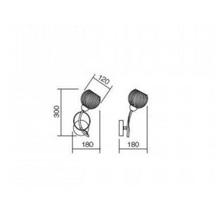Lampă de perete ANNE 1xE14/28W/230V Redo 02-793