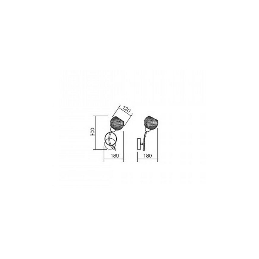 Lampă de perete ANNE 1xE14/28W/230V Redo 02-793