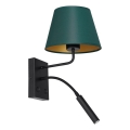 Lampă de perete ARDEN 1xE27/60W+1xG9/8W/230V verde/auriu