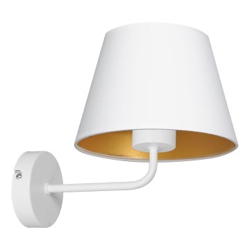Lampă de perete ARDEN 1xE27/60W/230V alb/auriu