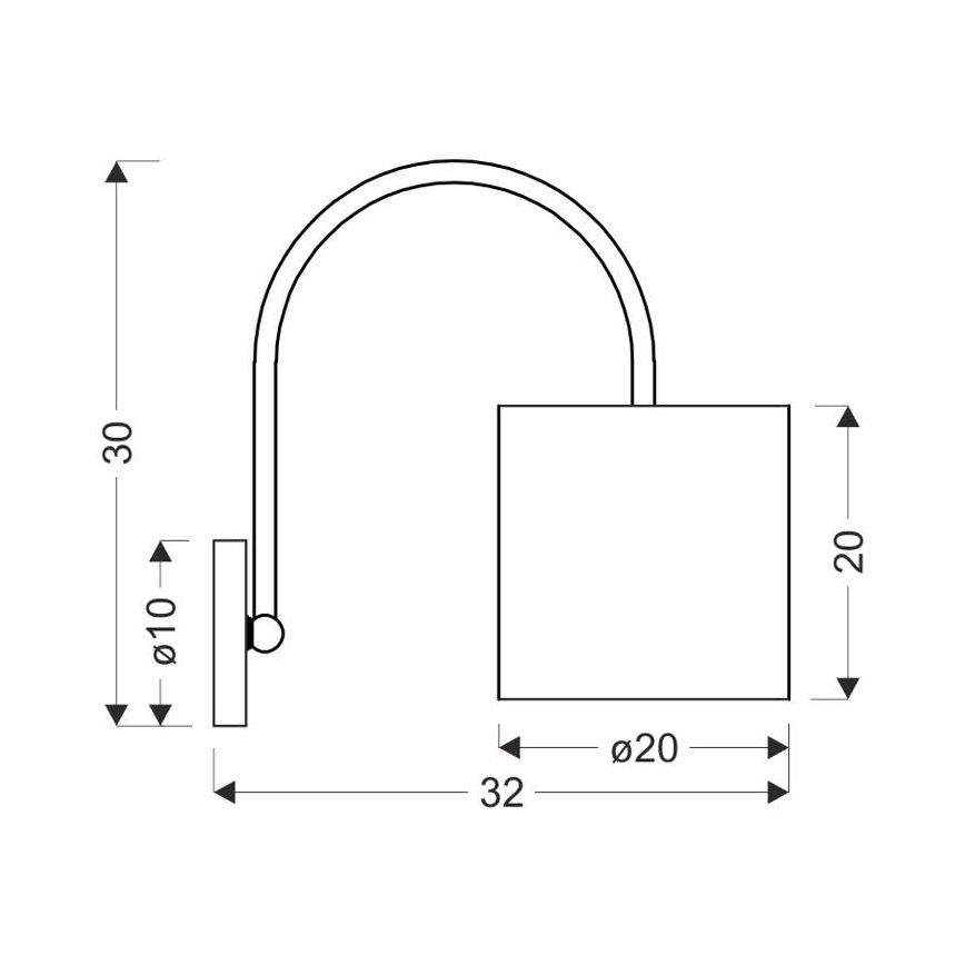 Lampă de perete ATLANTA 1xE27/40W/230V alb
