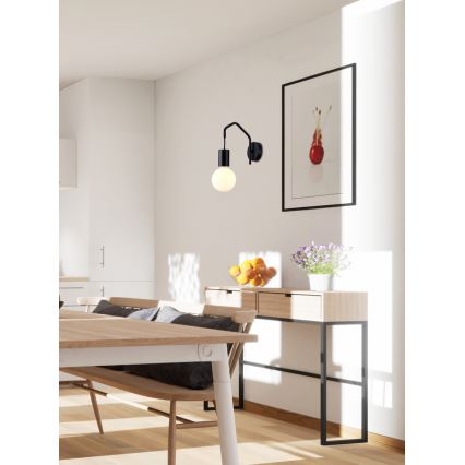 Lampă de perete BASSO 1xE27/40W/230V neagră