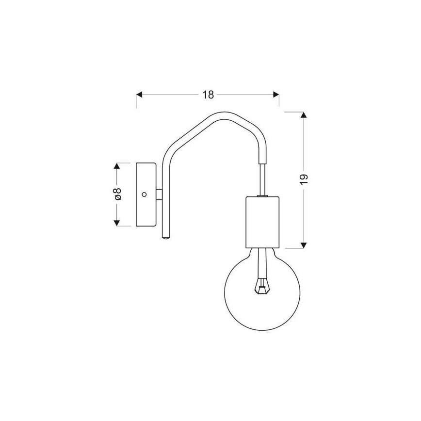 Lampă de perete BASSO 1xE27/40W/230V neagră
