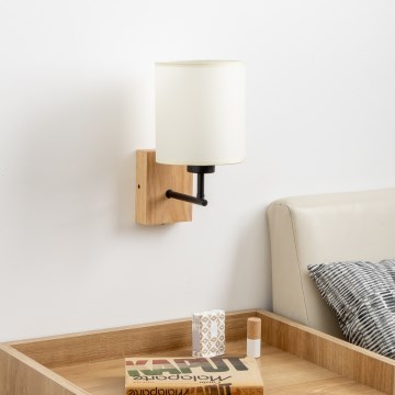 Lampă de perete Brilagi 1xE27/25W/230V stejar/negru/crem
