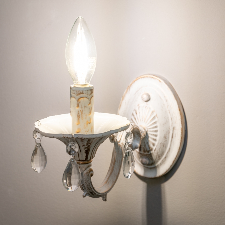 Lampă de perete BRILAGI CLASSIC 1xE14/60W/230V crem/patină