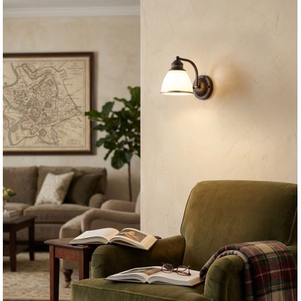 Lampă de perete CLAIR 1xE27/40W/230V maro/auriu