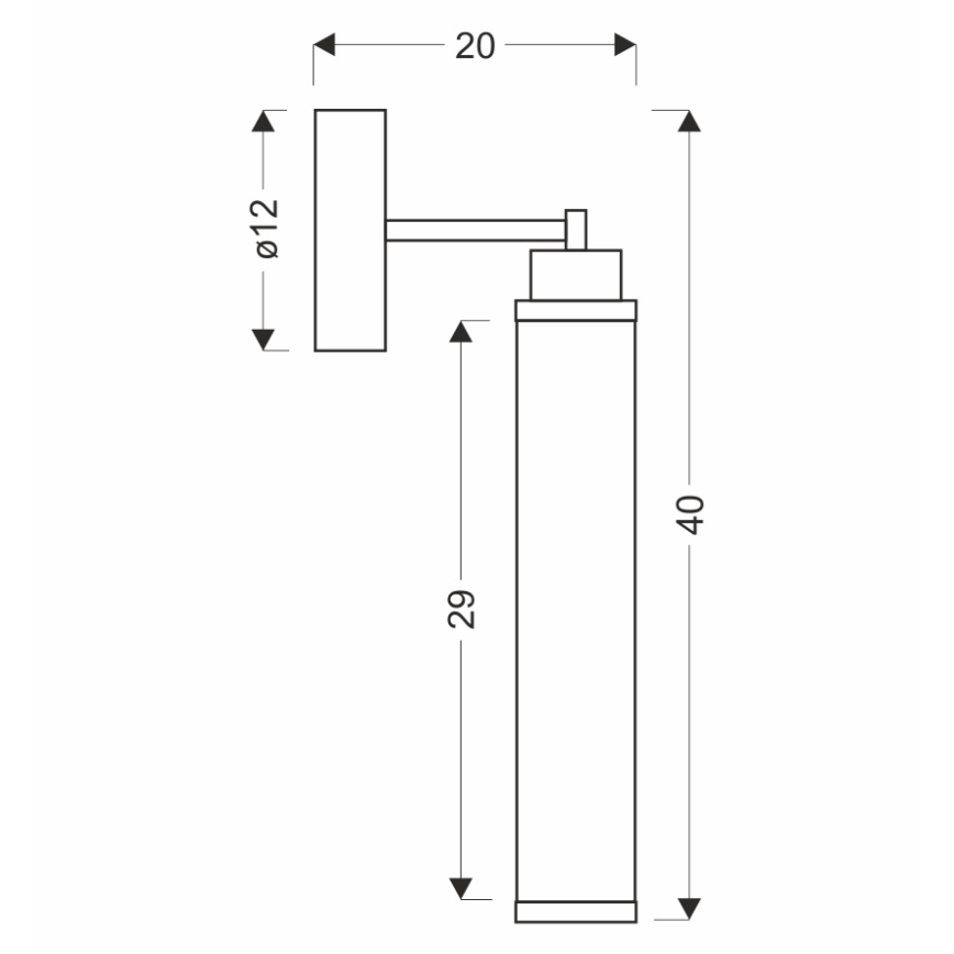 Lampă de perete CORTE LED/10W/230V neagră