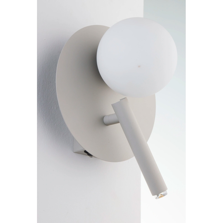 Lampă de perete cu spot HOTEL MOOD 1xG9/12W/230V + 1xG9/3W gri