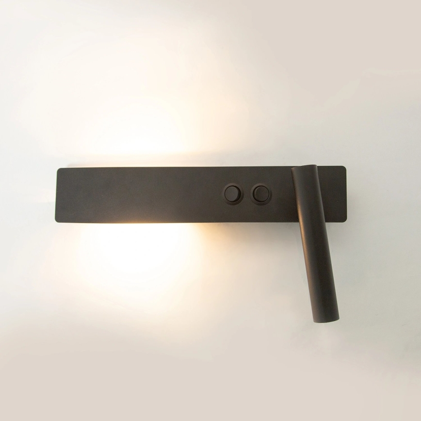 Lampă de perete cu spot HOTEL MOOD 1xG9/12W/230V + 1xG9/3W negru