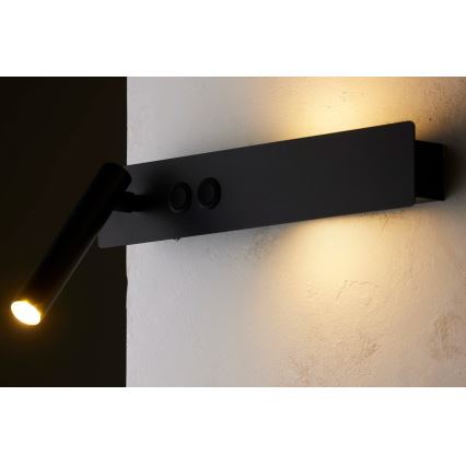Lampă de perete cu spot HOTEL MOOD 1xG9/12W/230V + 1xG9/3W negru