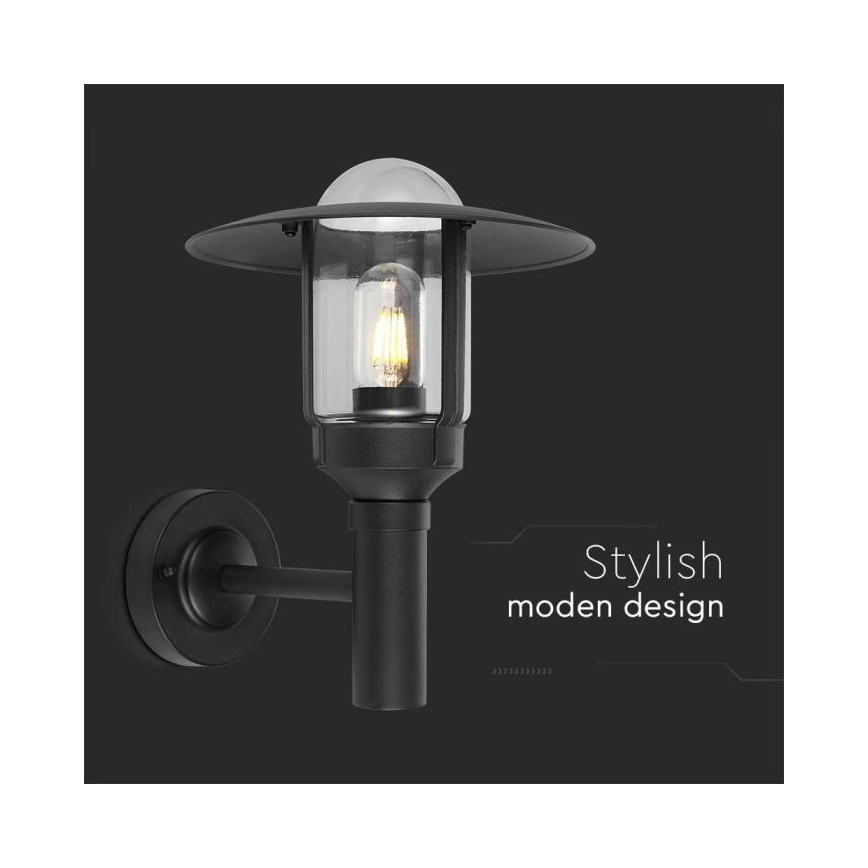 Lampă de perete de exterior 1xE27/60W/230V IP44 negru