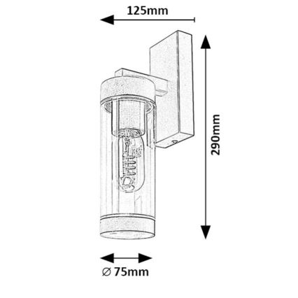 Lampă de perete de exterior 1xE27/12W/230V IP44 Rabalux