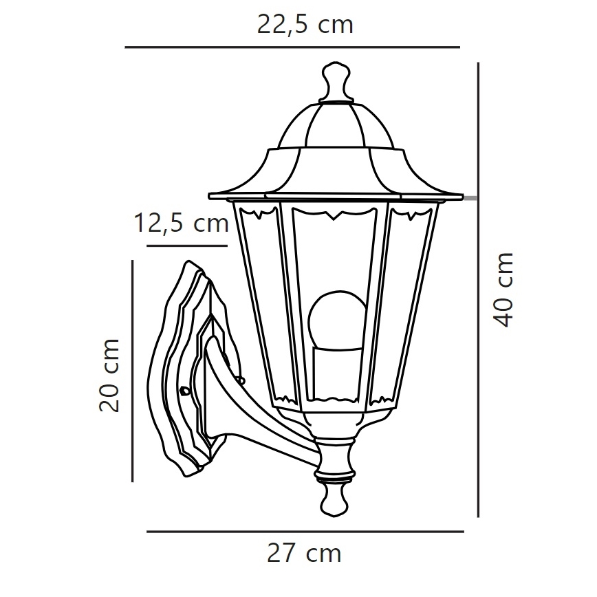 Lampă de perete de exterior Nordlux CARDIFF 1xE27/60W/230V IP44