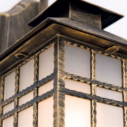 Lampă de perete de exterior KIKO 1xE27/11W/230V IP44 bronz/patină