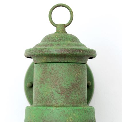Lampă de perete de exterior LEONIE 1xE27/60W/230V IP44 verde