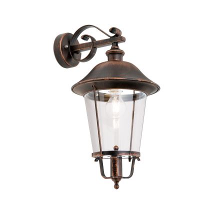 Lampă de perete de exterior KENZO 1xE27/100W/230V IP44 bronz/patină