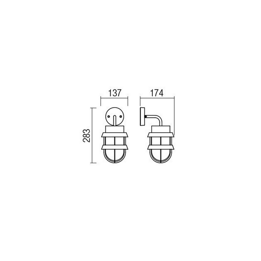 Lampă de perete de exterior Redo 9498 CLAUT 1xE27/42W/230V IP65 antracit