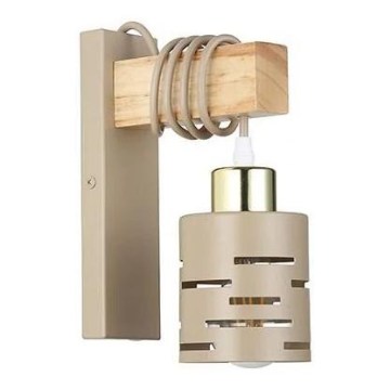 Lampă de perete ELEN 1xE27/35W/230V bej/auriu/maro