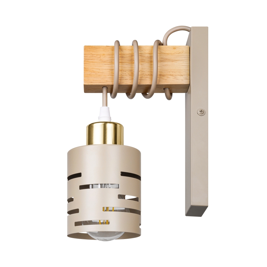 Lampă de perete ELEN 1xE27/35W/230V bej/auriu/maro