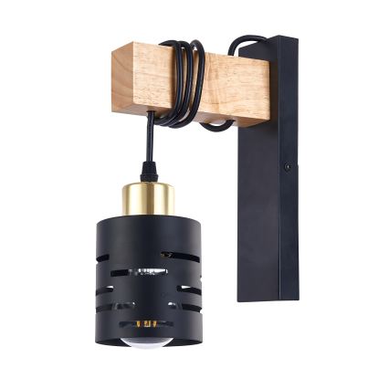 Lampă de perete ELEN 1xE27/35W/230V neagră/aurie/maro