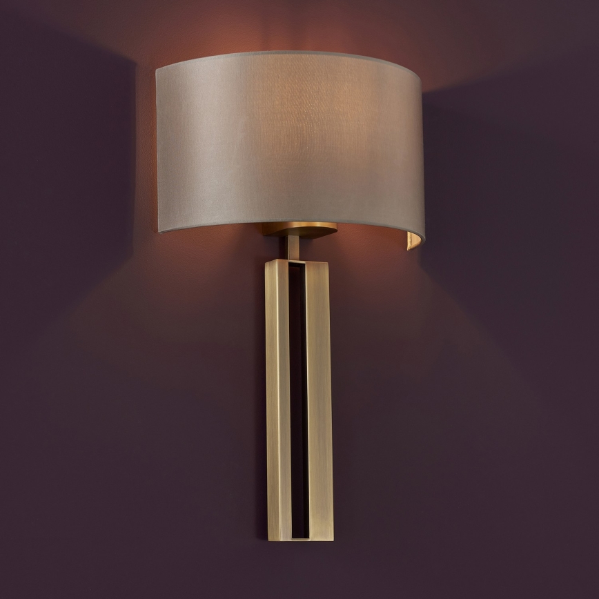 Lampă de perete Endon 95452, 1xE27/10W/230V, bej/auriu