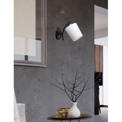 Lampă de perete ESNYR 1xE27/40W/230V negru/alb