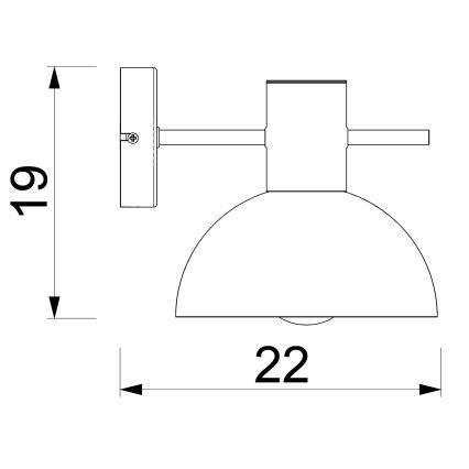 Lampă de perete ESTATE MINI 1xE27/15W/230V albastru