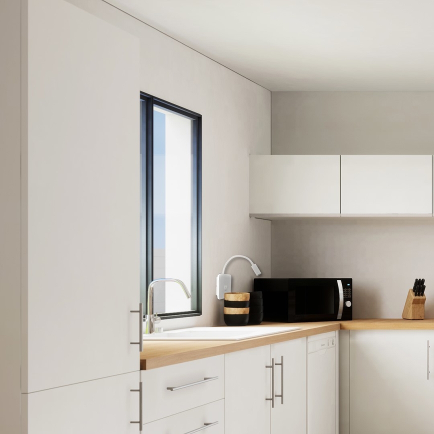 Lampă de perete flexibilă LED BASE cu USB, LED/8W + LED/2W/230V, albă