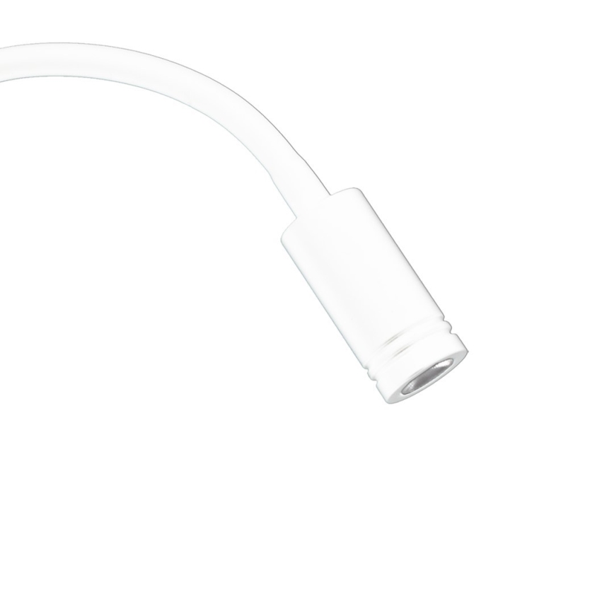 Lampă de perete flexibilă LED BASE cu USB, LED/8W + LED/2W/230V, albă