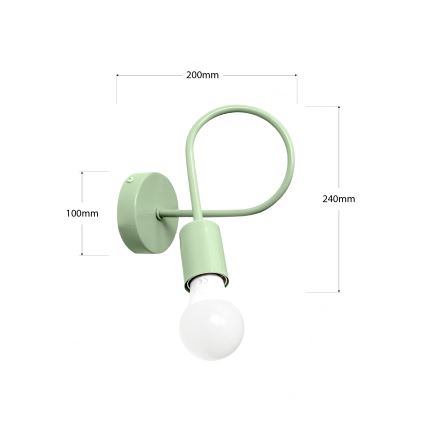 Lampă de perete flexibilă OXFORD 1xE27/15W/230V verde