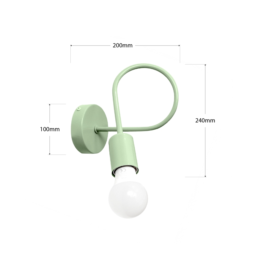 Lampă de perete flexibilă OXFORD 1xE27/15W/230V verde