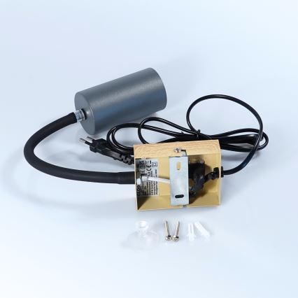 Lampă de perete flexibilă 1xGU10/25W/230V neagră/maro Globo