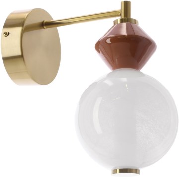 Lampa de perete FLORES LED/7W/230V auriu/maro