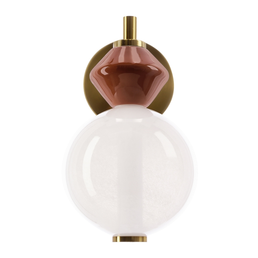 Lampa de perete FLORES LED/7W/230V auriu/maro