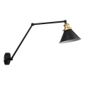 Lampă de perete FUNDO 1xE27/40W/230V negru/auriu