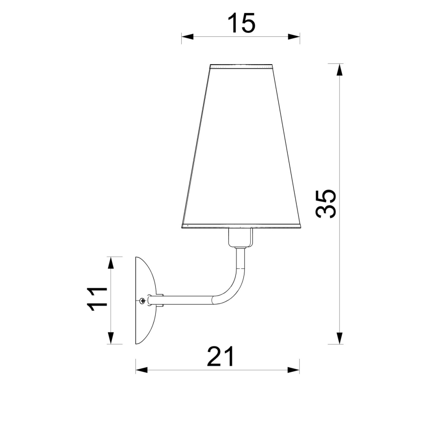 Lampă de perete GRENADA, 2x E14, 15W, 230V, bej