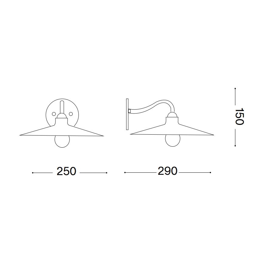 Lampă de perete Ideal Lux CANTINA 1xE14/40W/230V bronze