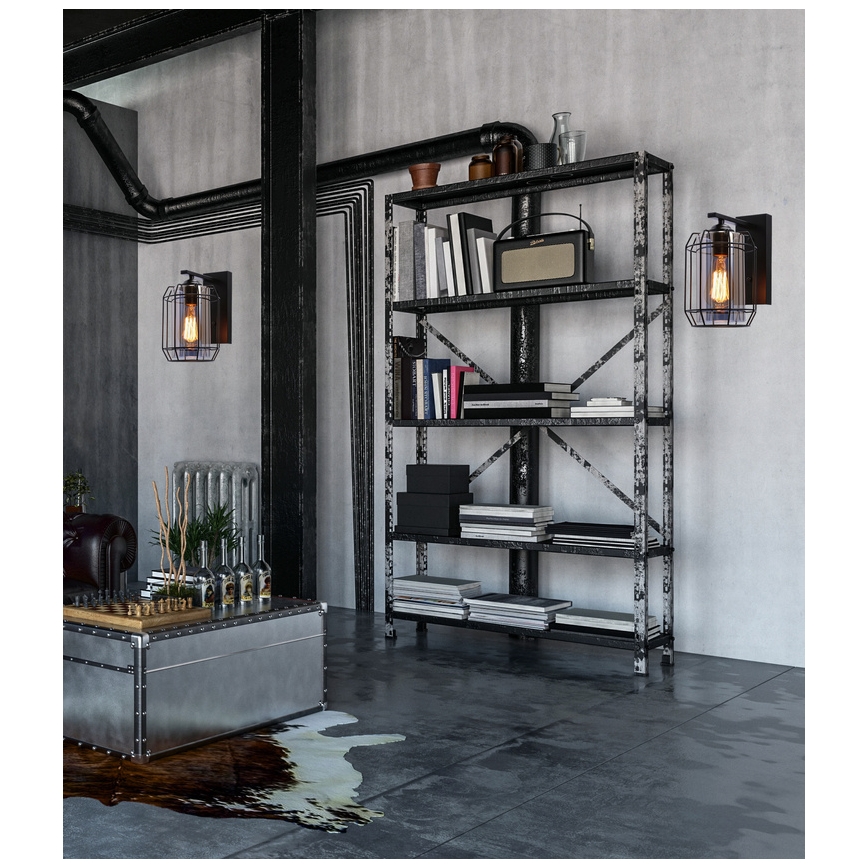 Lampă de perete JONERA 1xE27/40W/230V negru