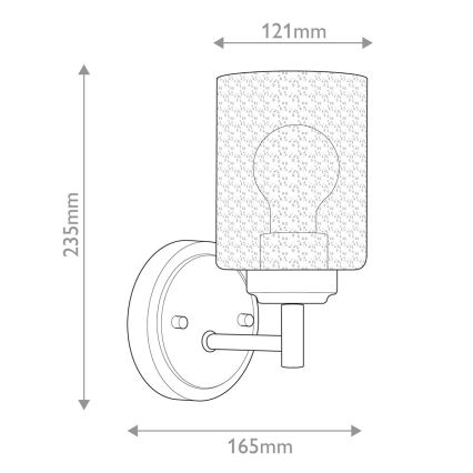 Lampă de perete Kichler WINSLOW 1xE27/60W/230V alamă