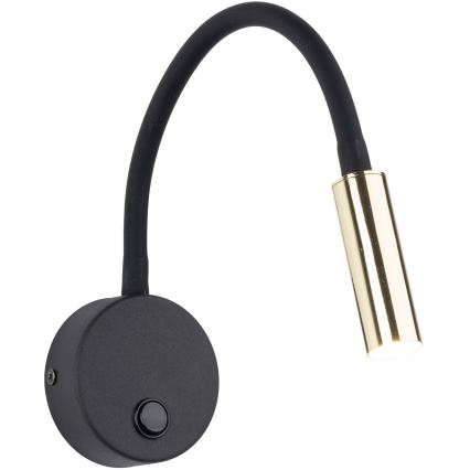 Lampă de perete LAGOS 1xG9/3W/230V negru/auriu