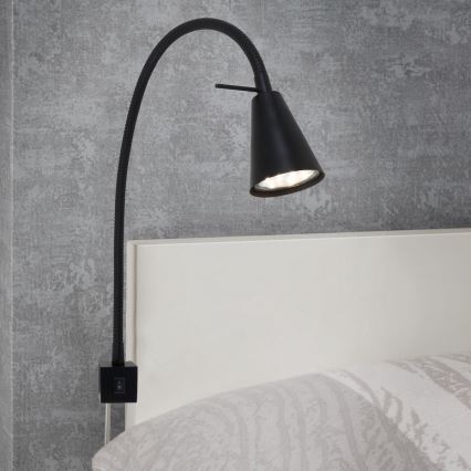 Briloner 2080-015 - Lampă LED de perete flexibilă COMFORT LIGHT 1xGU10/5W/230V neagră